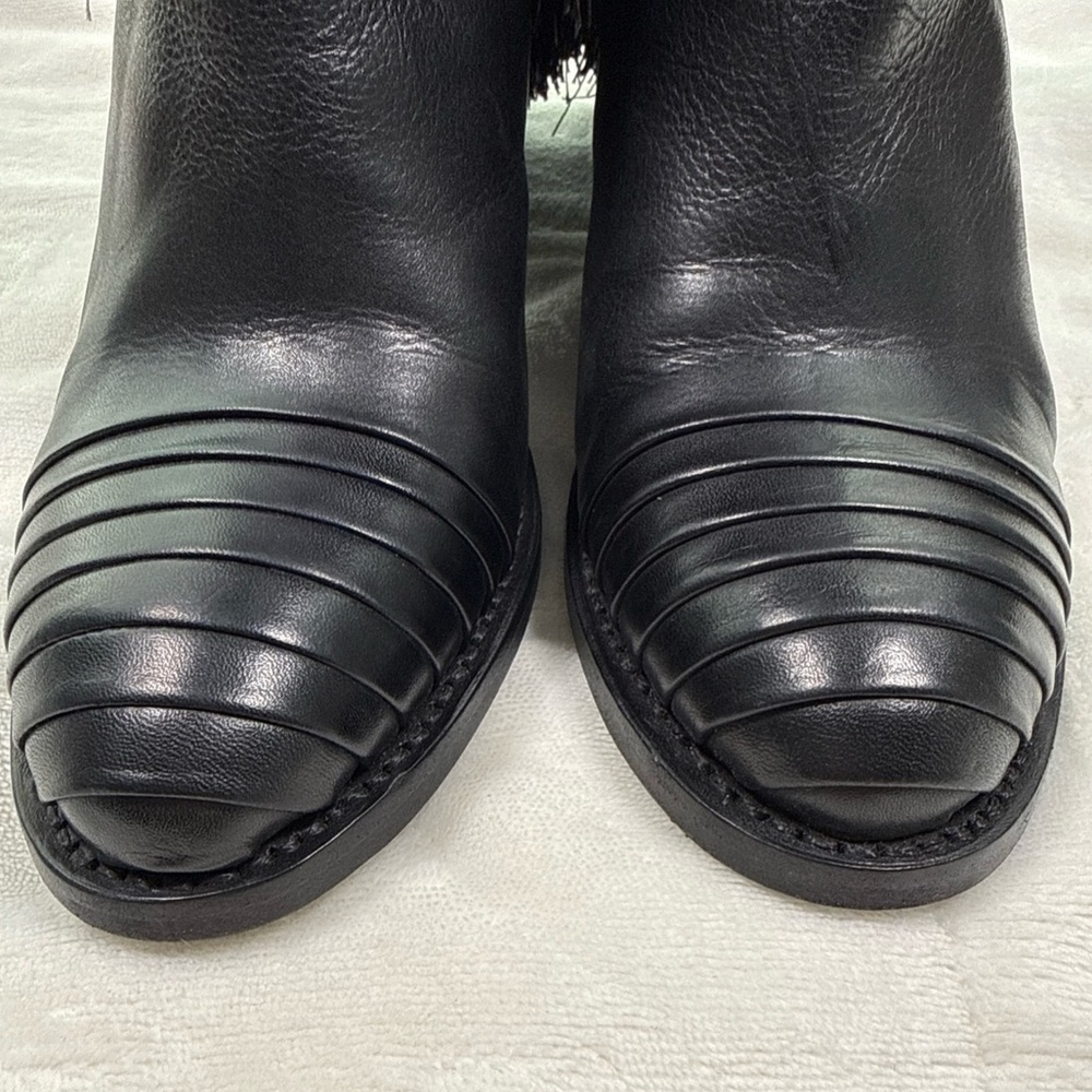Cobra Society Leather black fringe western heeled boot Size 40 (US 9) Pull On - Picture 4 of 14